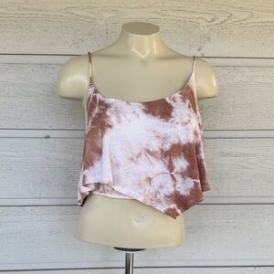 Phanuel Brown and White Tie-Dye Camisole